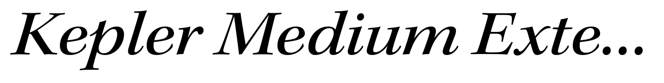 Kepler Medium Extended Italic Subhead